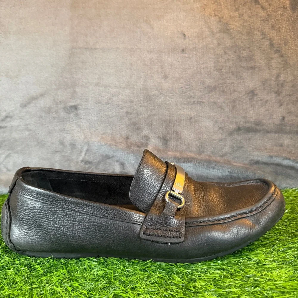 Cole Haan‎ Mens Grant Bit Black Pebbled Leather Driving Loafers C11835 Size 11M